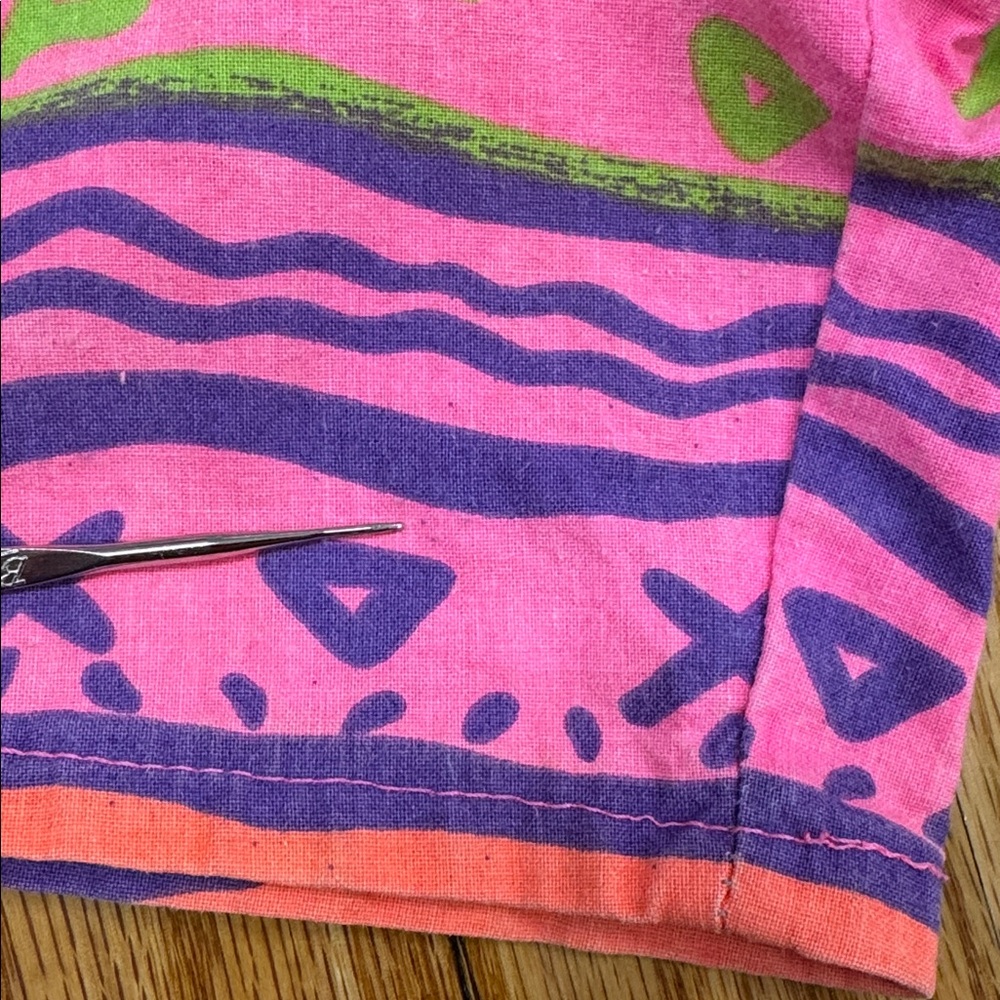 Vintage Ocean Pacific Neon Geometric Design Surf Shorts 80’s - Picture 8 of 16